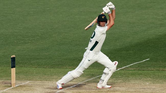 SYDNEY, AUSTRALIA - NOVEMBER 26: Beau Webster of the Tigers \\baduring the Sheffield Shield match between New South Wales and Tasmania at Sydney Cricket Ground, on November 26, 2024, in Sydney, Australia. (Photo by Matt King/Getty Images)