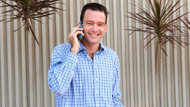 Zebedee Dudgeon leaves the Darwin Local Court without a conviction after pleading guilty to stealing a settee. Picture: Katrina Bridgeford