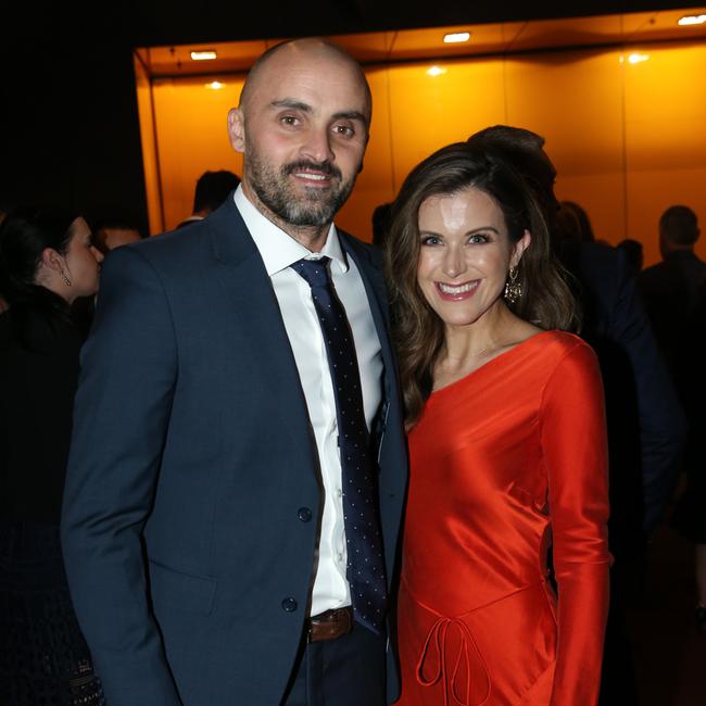 Rhyce Shaw with his wife Lia. Picture: Ian Currie