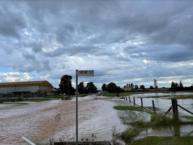 Flooding at Irene Street, near Ryke Fuel, in Kingaroy. Photo/South Burnett local