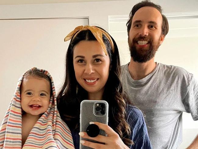 Hazal Cairns, her husband and 18 month old daughter have moved to QLD due to Sydney's ridiculous property prices. Picture: Supplied