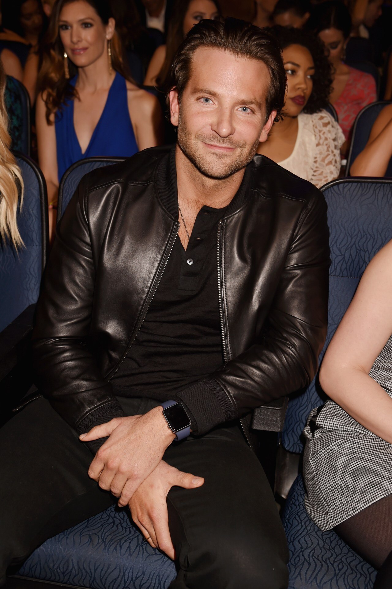 <h3>2015</h3><p>&nbsp;</p><p>It&rsquo;s not all suits and crewnecks, here Cooper keeps it classic in leather for the MTV Movie Awards.</p>