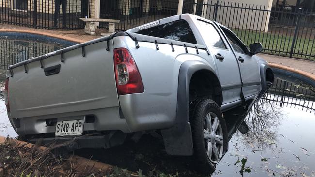 The ute in the pool Picture: Salima Lakhani