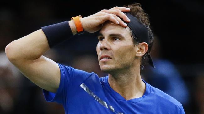 Rafael Nadal at the Paris Masters.