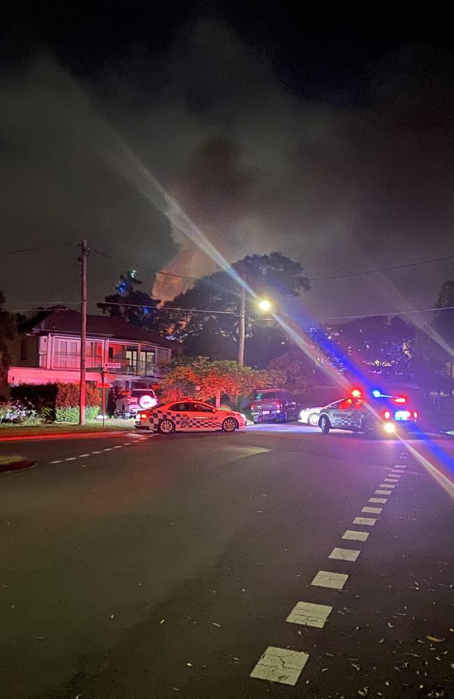 The scene of the fire on Sirius St, Coorparoo. Picture: Isabella Pesch