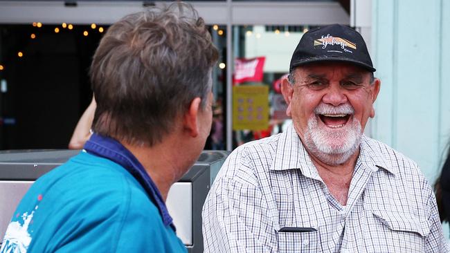 Uncle Terry O'Shane shares a laugh during the annual Labour Day march along the Cairns Esplanade and through the Cairns CBD, earlier this year. Picture: Brendan Radke