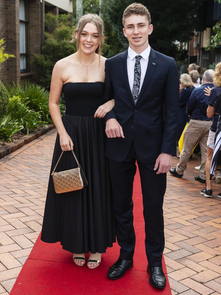 Amelia Webster and Harry Pratt at Fairholme College formal, Wednesday, March 29, 2023. Picture: Kevin Farmer