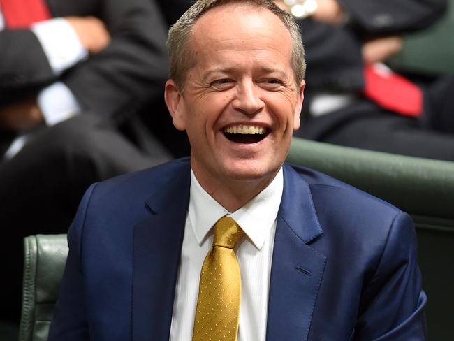 Australian Opposition leader Bill Shorten reacts during House of Representatives Question Time at Parliament House in Canberra, Monday, May 2, 2016. (AAP Image/Lukas Coch) NO ARCHIVING