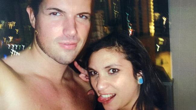 Gable Tostee and Warriena Wright in his apartment just hours before her death.