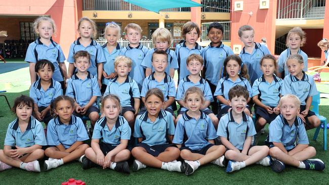 , My First Year: Marymount Primary School Prep Y. Back Row - Halle, Olivia, Adeline, Teddy, Lucas, Jake, Calix, Mason, Kash. Middle Row - Gael, Marshall, Van, Lennox, Brookes, Zephi, Sienna, Maya. Front Row - Murphy, Candy, Aurora, Poppy, Millie, Caleb, Harry. Picture Glenn Hampson.,