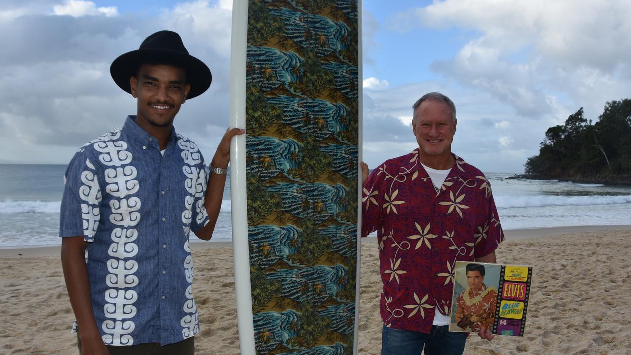 Ash and Michael Holmes bring Hawaiian flavour to Hastings Street Noosa Longboards, which turned 25 years old in 2021.