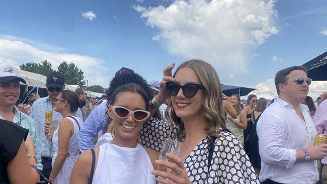 Punters dressed in their finest black and white for Derby Day races in Dubbo. Photo: Tijana Birdjan.