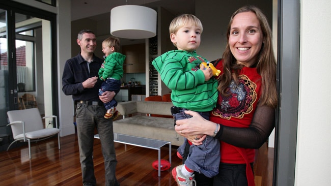 The Van den Bosch family in their Coogee home in Sydney's east. Picture: Lindsay Moller