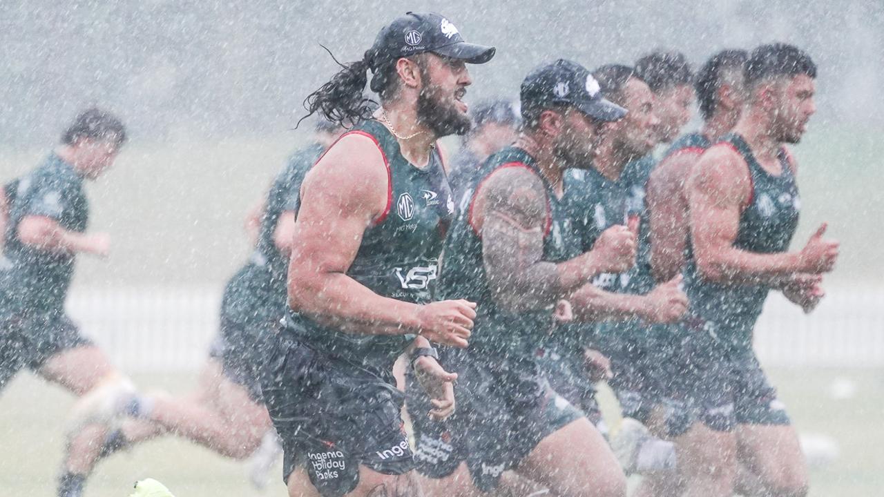 Keaon Koloamatangi at Rabbitohs training in Redfern. Photo: Shannon Aldwell/South Sydney Rabbitohs