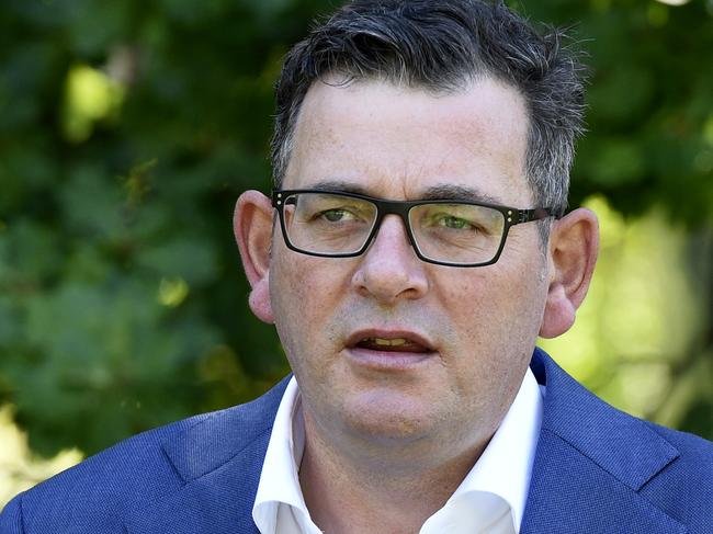 MELBOURNE, AUSTRALIA - NewsWire Photos JANUARY 16, 2022: Victorian Premier Daniel Andrews provides the daily Covid update at a press conference at Parliament House in Melbourne. Picture: NCA NewsWire / Andrew Henshaw