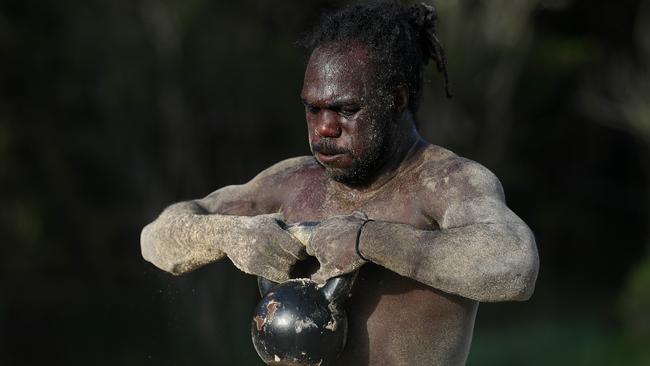 Anthony McDonald-Tipungwuti works up a sweat.