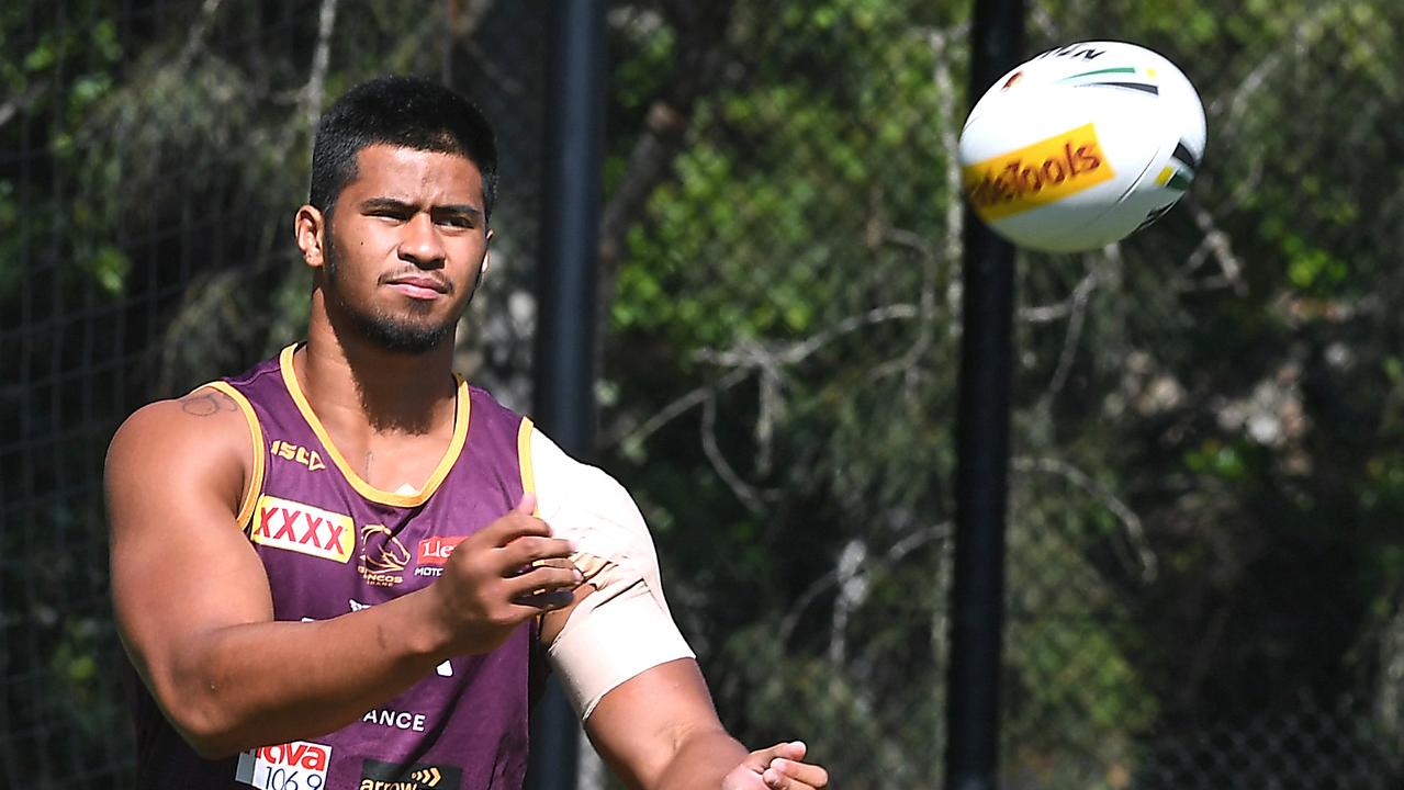 The Broncos put their eggs in the Payne Haas basket. Picture: AAP