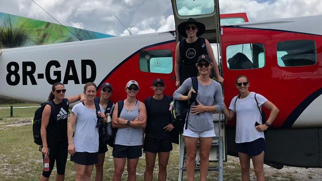 Some of the Aussies visited Kaieteur Falls in Guyana.