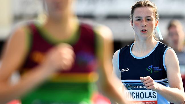 Zara Nicholas (NSW) competes in the Girls Under 15 Heptathlon.