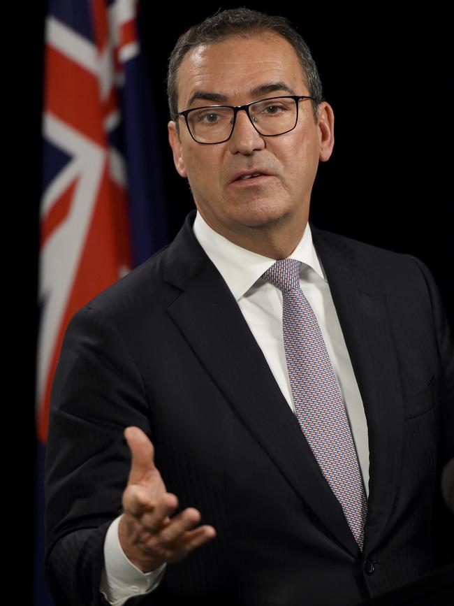 Premier Steven Marshall said he would not keep borders closed one day longer than need. Picture: NCA NewsWire/Naomi Jellicoe