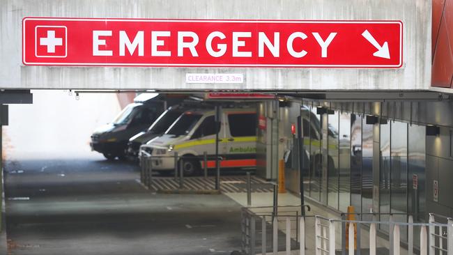 The emergency department entrance at the Royal Hobart Hospital.