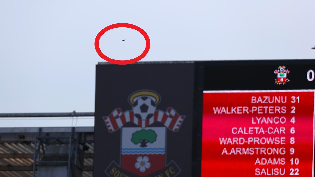 The drone stopped play. (Photo by Matt Watson/Southampton FC via Getty Images)