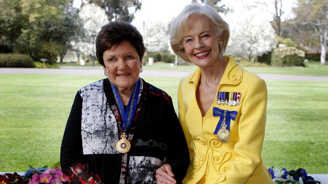 Ms Kirner with then Governor-General Quentin Bryce after being named a Companion of the Order of Australia.