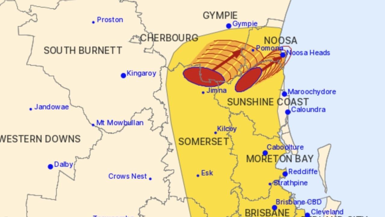 Giant hail warning for Sunshine Coast, Gympie, Logan, Ipswich