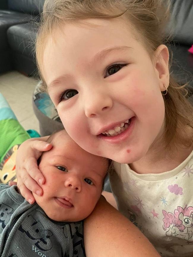 Kade with his big sister Ivy. Photo: Contributed