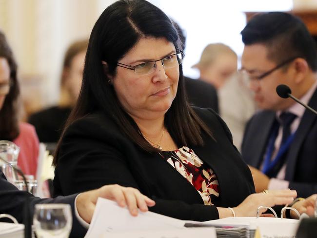 Minister for Education Grace Grace pictured during the Estimate, Parliament House, Brisbane 1st of August 2019. Picture: Josh Woning