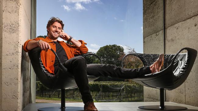 Sex Life star Adam Demos went from Wollongong farmer to a Netflix superstar after scoring a role in the hit series Sex/Life. Picture: David Caird