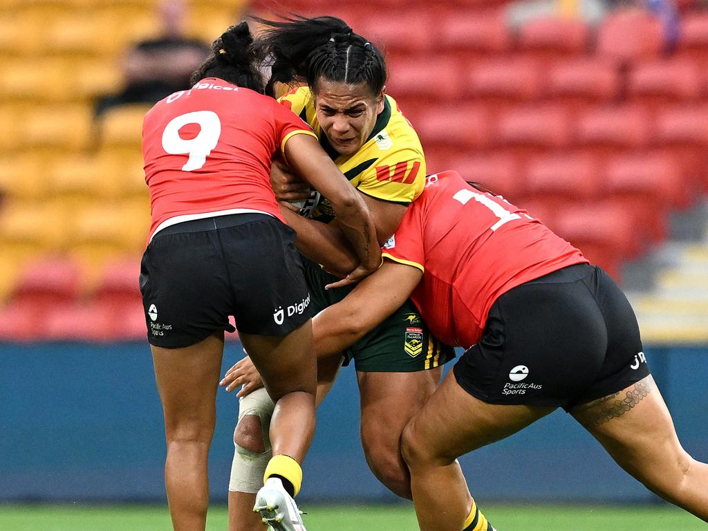 Simaima Taufa is ready for battle again against New Zealand. Picture: Bradley Kanaris/Getty Images