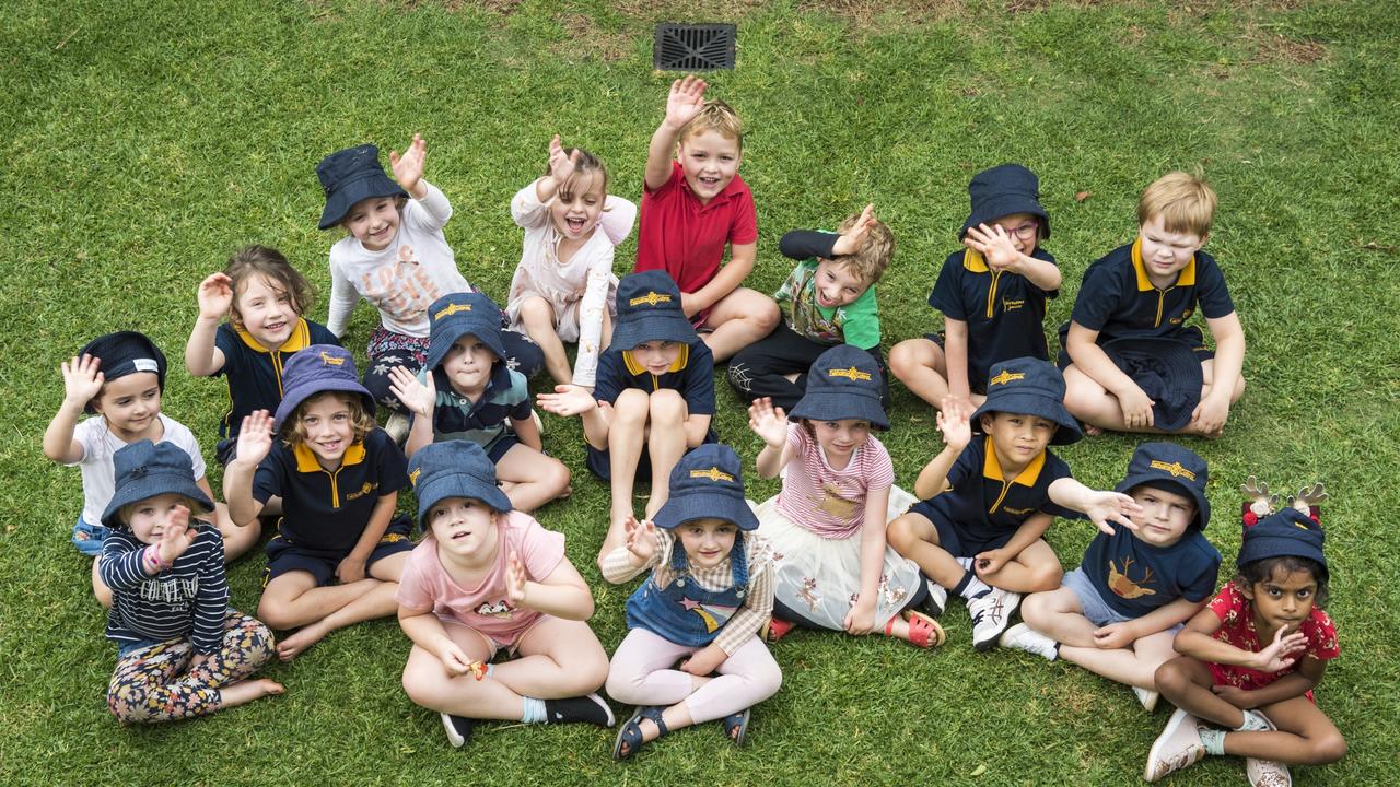 Fairholme College kindy students celebrate the end of their kindy years, Monday, November 22, 2021. Picture: Kevin Farmer