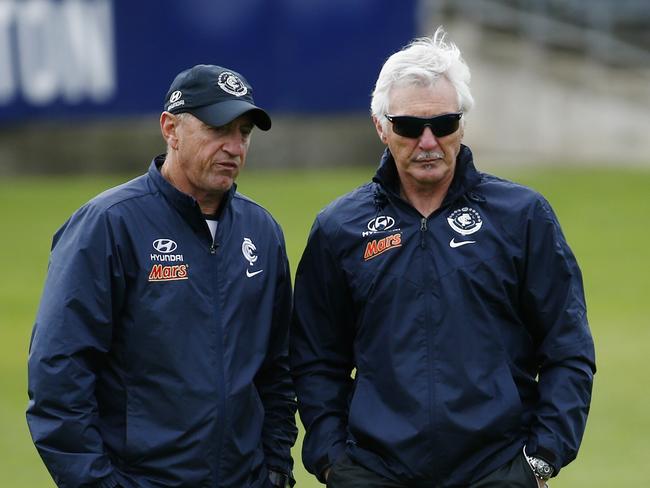 Wiley assisted Mick Malthouse at Carlton. Picture: Michael Klein