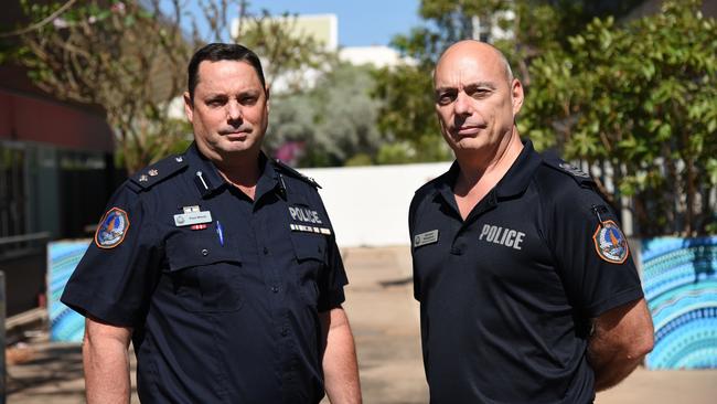 Superintendent Paul Wood and Senior Sergeant Richard Musgrave say our road toll won't reduce until the community takes more responsibility. Picture: Alex Treacy