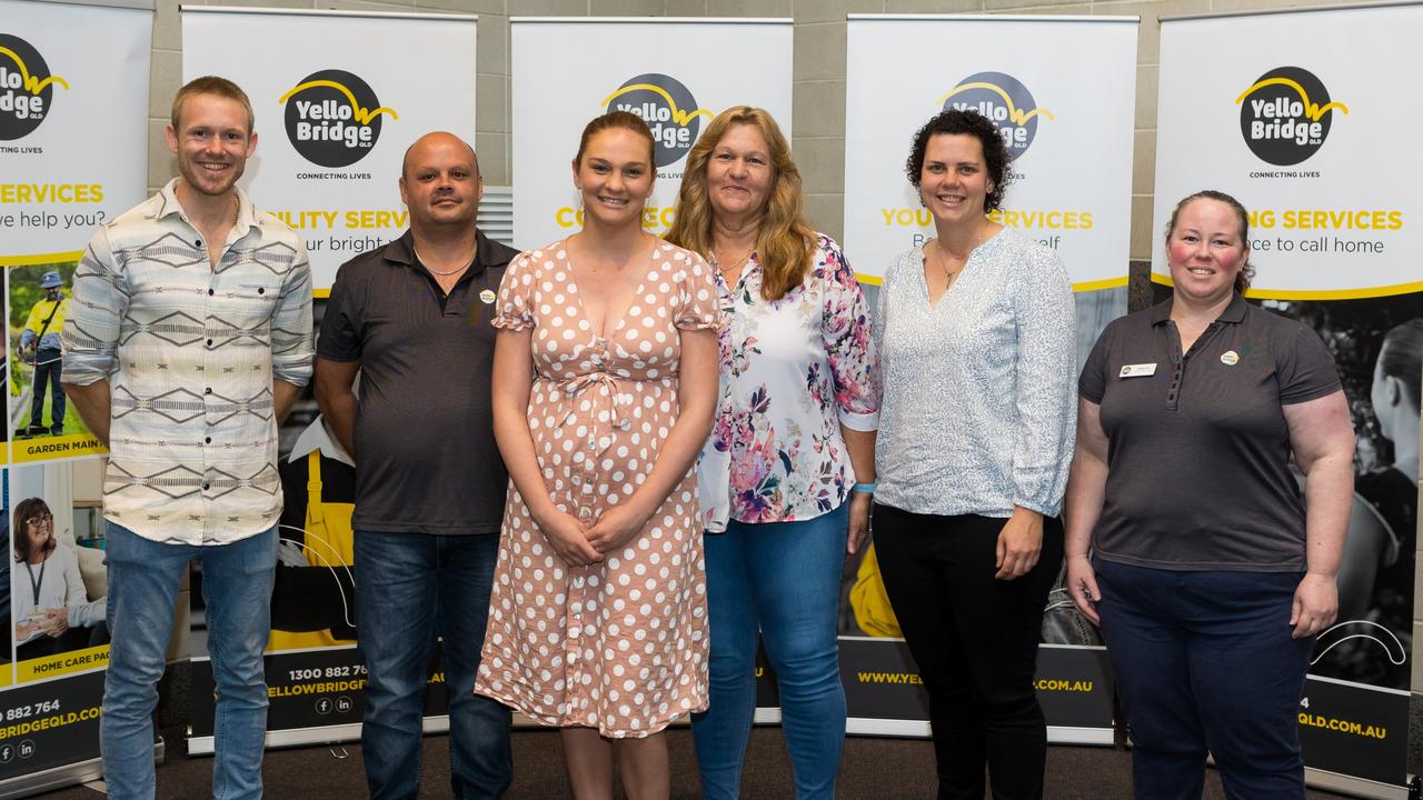 10 year staff service award recipients are (from left) Daniel Hassett, Justin Bienke, Tamara Bleumink, Doris Farquharson, Amy McDonnell and Roslyn Ott. Karin Bleumink was absent.