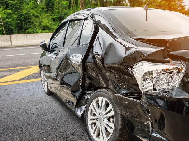 car crash accident on the road