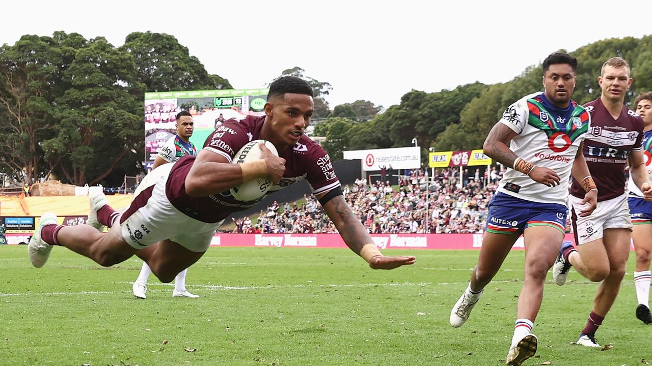 Manly winger Jason Saab has started to fire for the Sea Eagles (Photo by Cameron Spencer/Getty Images)