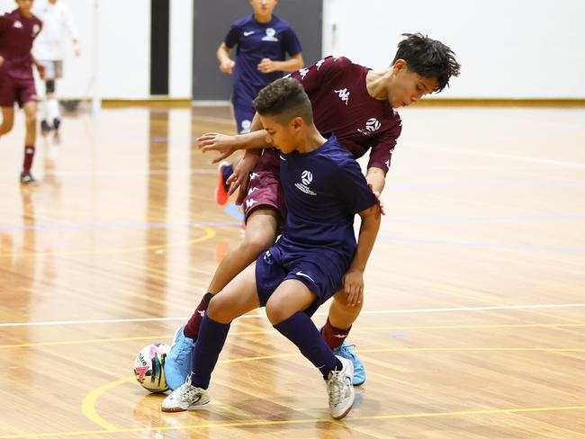 Action from the National Futsal Championships. Picture: Graeme Furlong