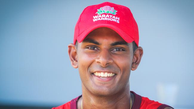 Ashley Chandrasinghe in the Premier Cricket match between Tracy Village and Waratah. Picture: Glenn Campbell