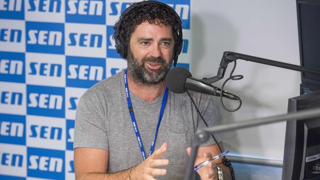 Garry Lyon back at work on SEN radio with Hamish Mclachlan. Picture: Jason Edwards