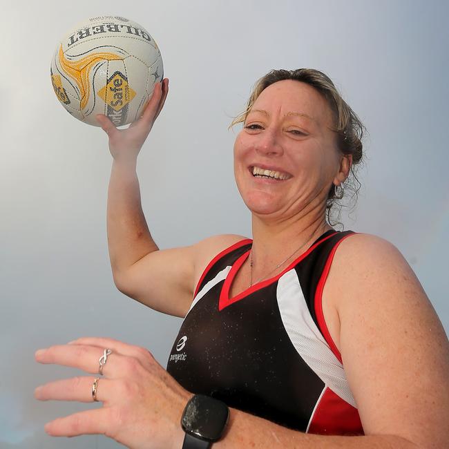 Kellie Burmeister played her whole netball career for Quambatook. Picture: Yuri Kouzmin