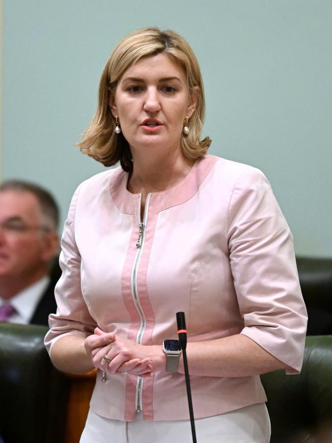 Queensland Health Minister Shannon Fentiman hit back at claims that urine bottles had been passed around, saying there was not a shred of proof that it had occurred at the hospital. Picture: Dan Peled / NCA NewsWire