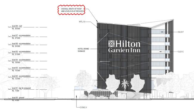 Updated plan for Townsville's Hilton Garden Inn's lobby design. Picture: Supplied.
