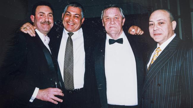 Mario Condello with Mick Gatto, Graham Kinniburgh and Steve Kaye.