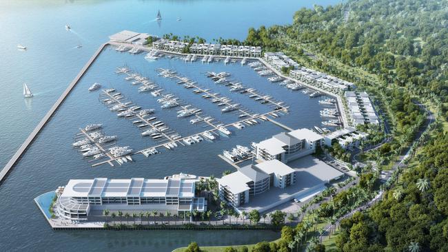 Renders of the $350m Shute Harbour Marina Resort