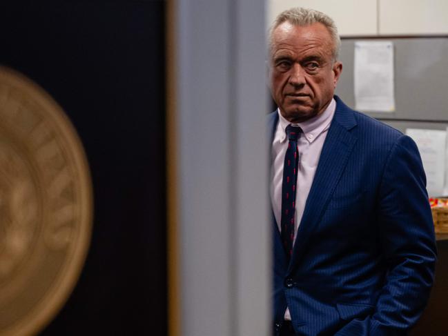 WASHINGTON, DC - JANUARY 9: U.S. President-elect Donald Trump's nominee to be Secretary of Health and Human Services Robert Kennedy Jr. waits to enter a meeting with Sen. John Cornyn (R-TX) on Capitol Hill on January 9, 2025 in Washington, DC. Trump's nominees for his incoming administration continue to meet with senators on Capitol Hill, weeks before his inauguration.   Jon Cherry/Getty Images/AFP (Photo by Jon Cherry / GETTY IMAGES NORTH AMERICA / Getty Images via AFP)