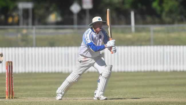 Richie Gallachan drives strongly for Sawtell in NCCC Premier League at Harwood