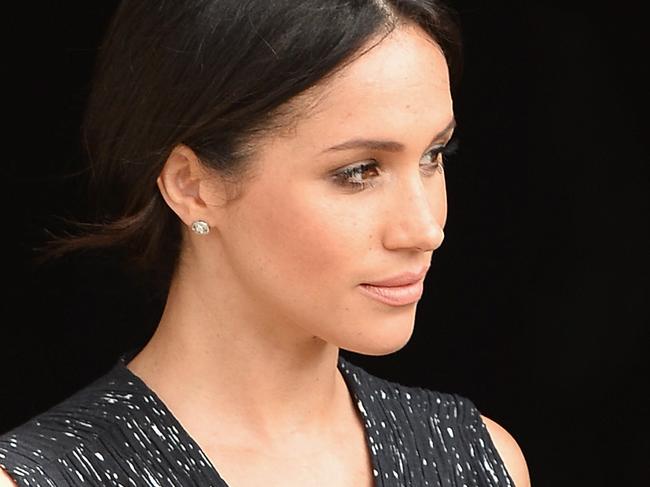 LONDON, ENGLAND - APRIL 23:  Meghan Markle departs after attending the 25th Anniversary Memorial Service to celebrate the life and legacy of Stephen Lawrence at St Martin-in-the-Fields on April 23, 2018 in London, England.  (Photo by Jeff Spicer/Getty Images)