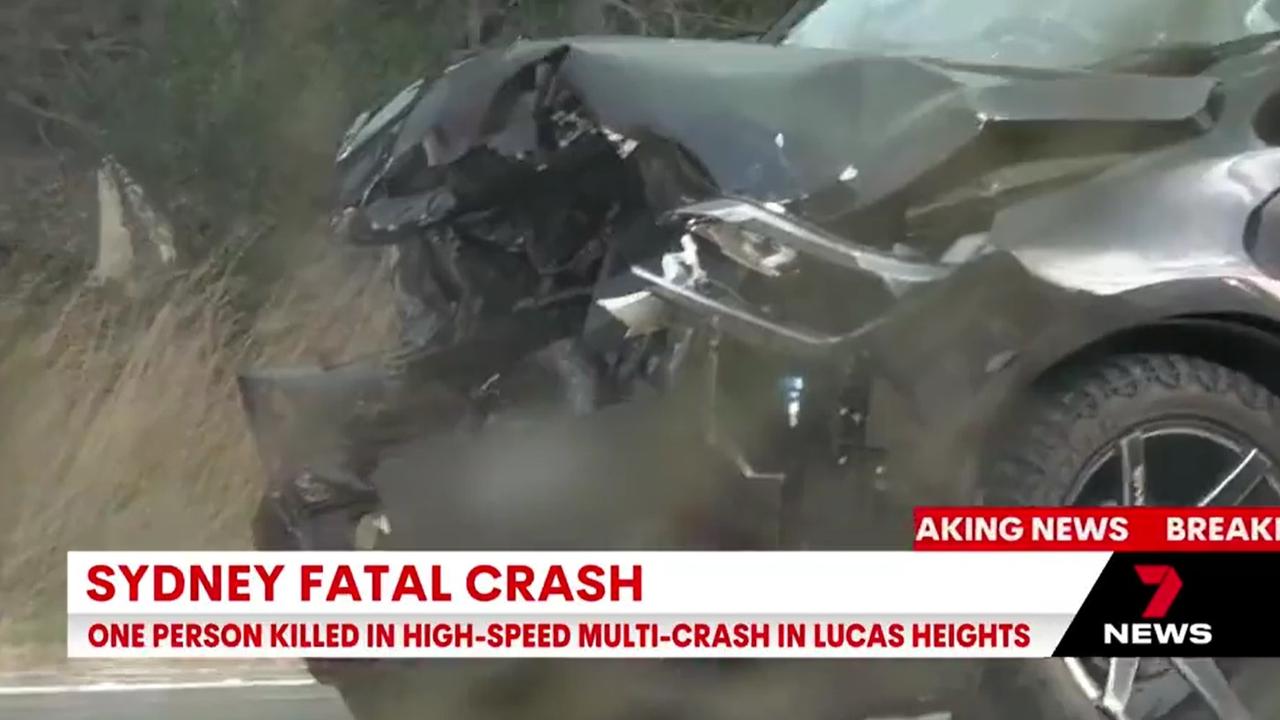 A drive was killed in a head-on collision. Picture: 7 News.